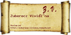 Zuberecz Viviána névjegykártya